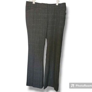 Apostrophe Dark Academia Gray Silver Petite Plaid Work Dress Carreer Pants 4P